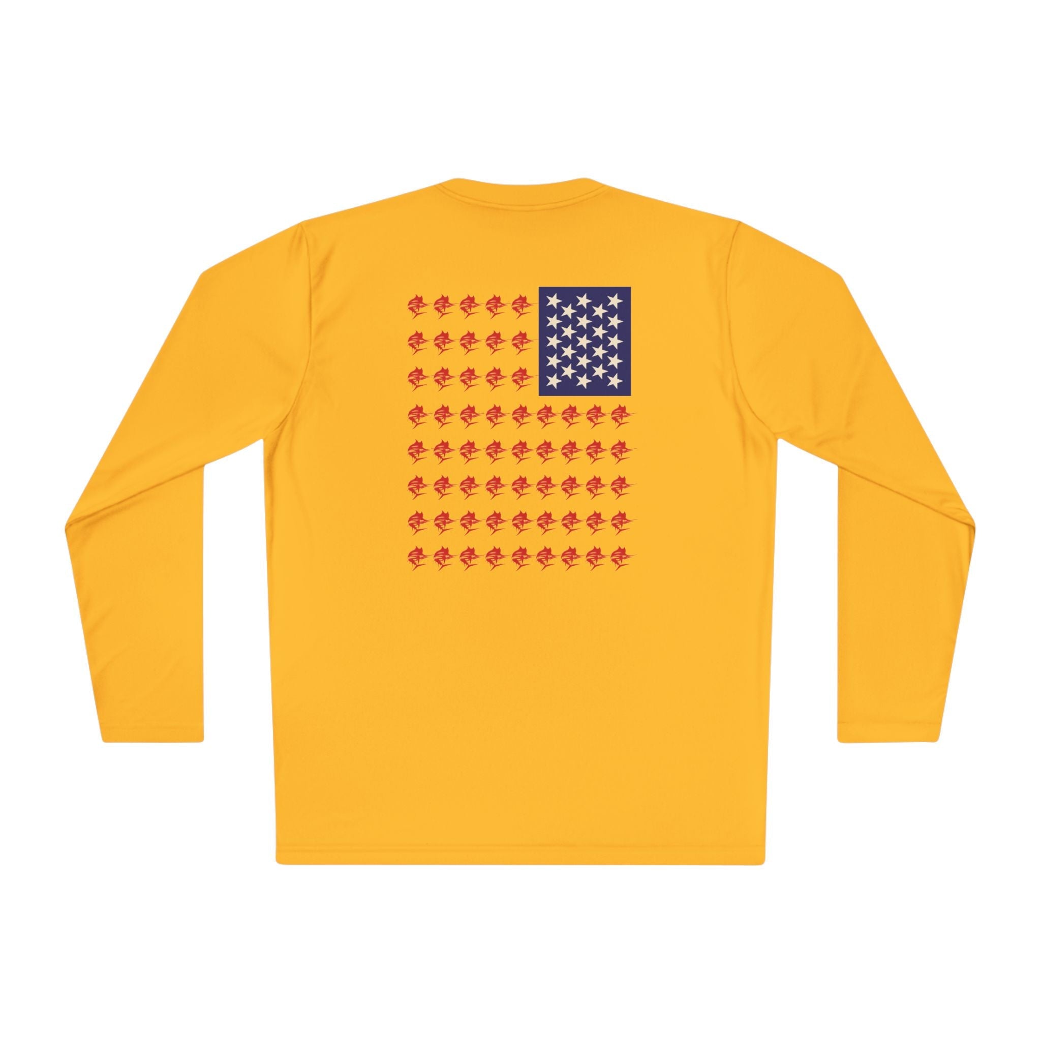 Patriotic Fishing Long Sleeve Tee - Unisex Tee for Outdoor Adventures, Fishing Gear, Vacation Wear, Independence Day Gift, Casual Comfort - Get Tight Gear