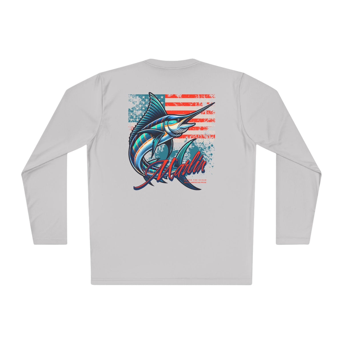 Patriotic Fishing Long Sleeve Tee - Unisex Tee for Outdoor Adventures, Fishing Gear, Vacation Wear, Independence Day Gift, Casual Comfort - Get Tight Gear