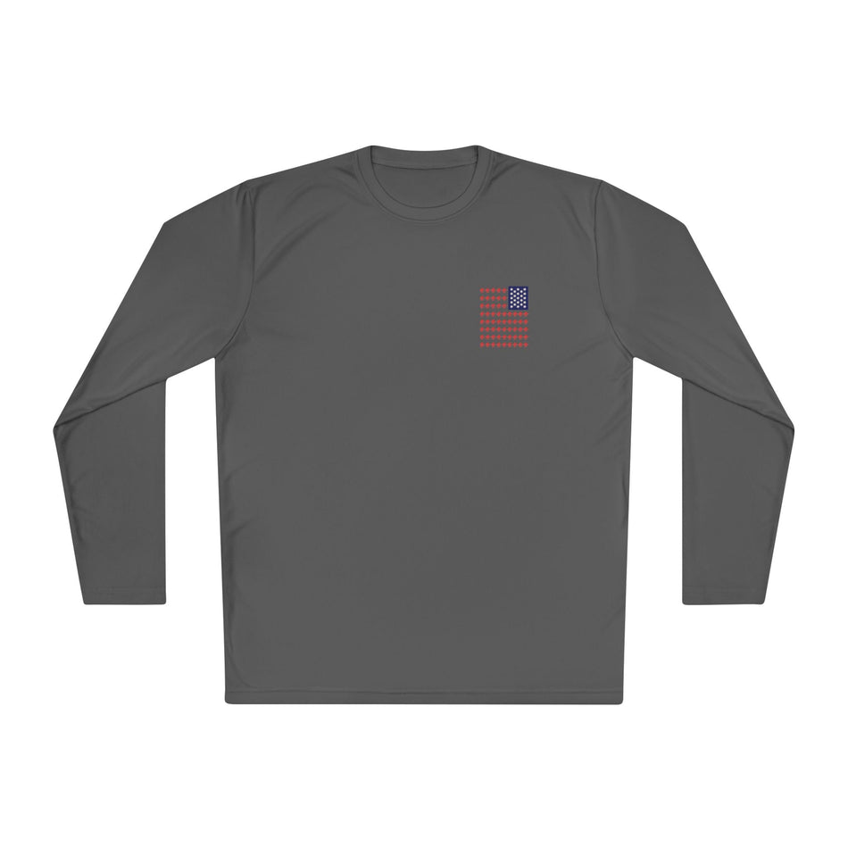 Patriotic Fishing Long Sleeve Tee - Unisex Tee for Outdoor Adventures, Fishing Gear, Vacation Wear, Independence Day Gift, Casual Comfort - Get Tight Gear