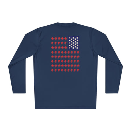 Patriotic Fishing Long Sleeve Tee - Unisex Tee for Outdoor Adventures, Fishing Gear, Vacation Wear, Independence Day Gift, Casual Comfort - Get Tight Gear