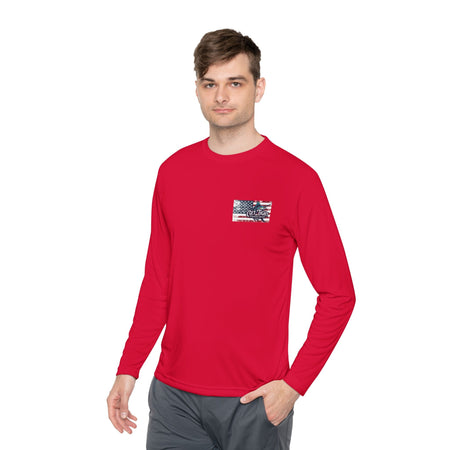 Patriotic Fishing Long Sleeve Tee - Unisex Tee for Outdoor Adventures, Fishing Gear, Vacation Wear, Independence Day Gift, Casual Comfort - Get Tight Gear