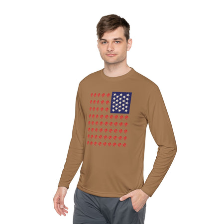 Patriotic Fishing Long Sleeve Tee - Unisex Tee for Outdoor Adventures, Fishing Gear, Vacation Wear, Independence Day Gift, Casual Comfort - Get Tight Gear
