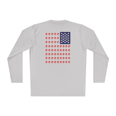 Patriotic Fishing Long Sleeve Tee - Unisex Tee for Outdoor Adventures, Fishing Gear, Vacation Wear, Independence Day Gift, Casual Comfort - Get Tight Gear
