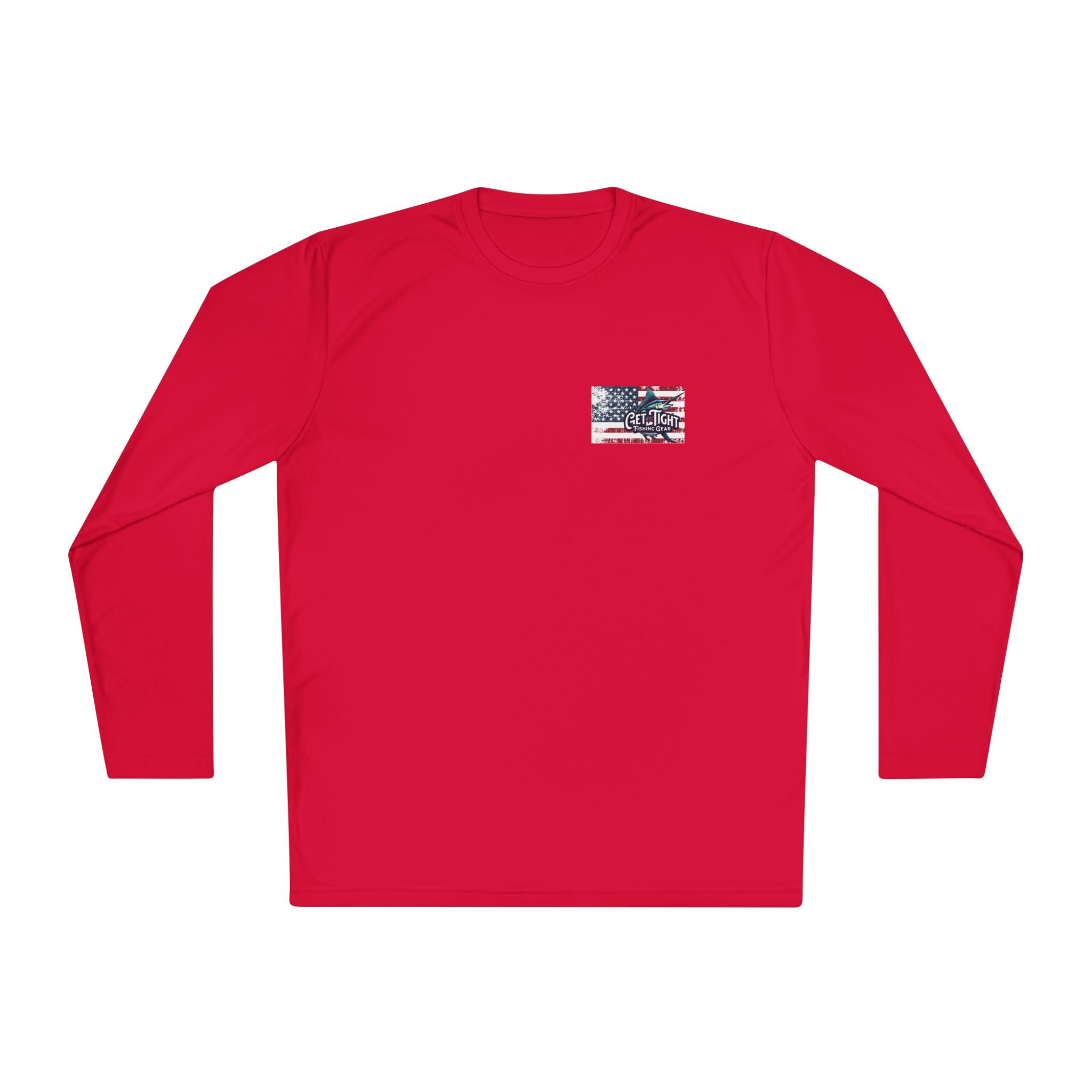 Patriotic Fishing Long Sleeve Tee - Unisex Tee for Outdoor Adventures, Fishing Gear, Vacation Wear, Independence Day Gift, Casual Comfort - Get Tight Gear