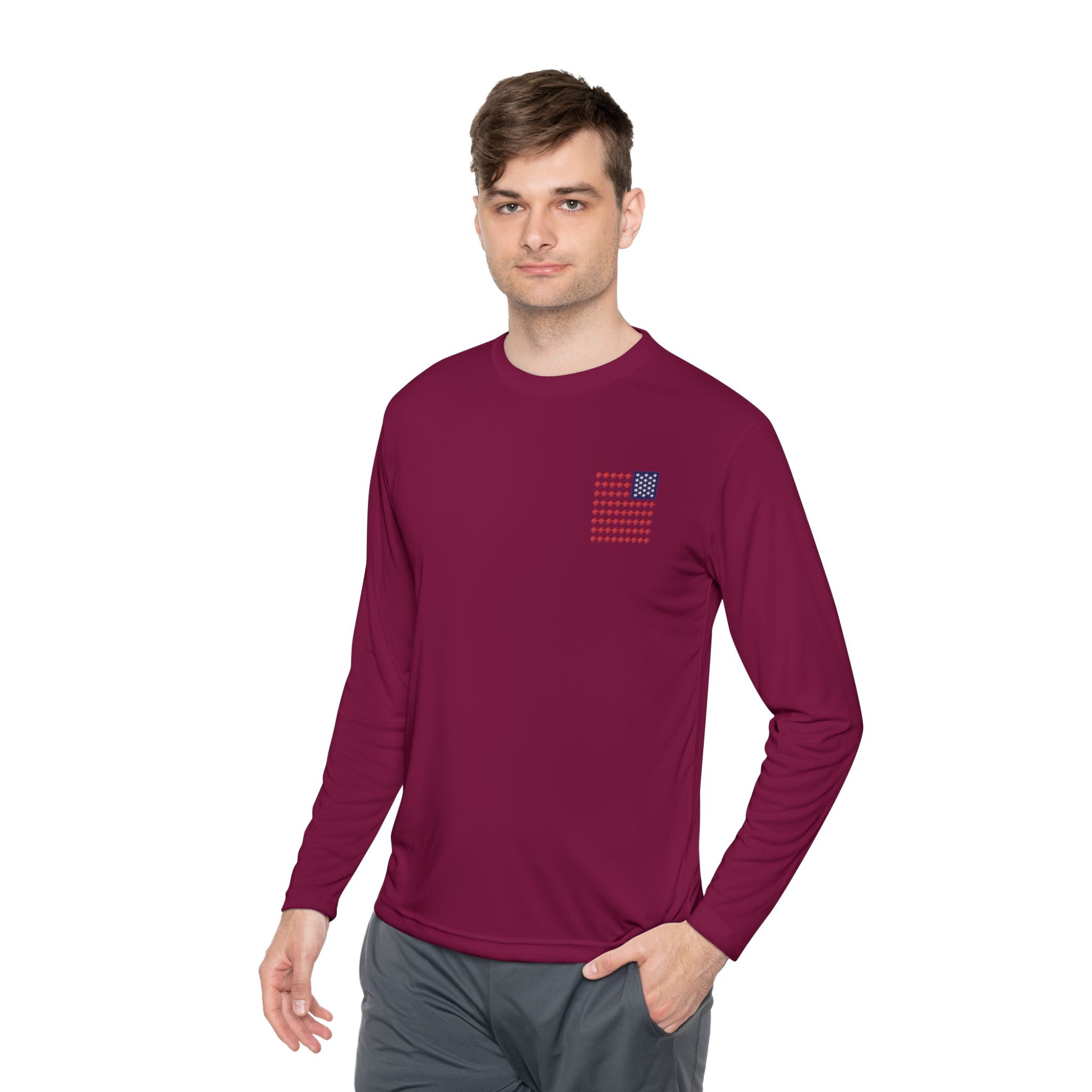 Patriotic Fishing Long Sleeve Tee - Unisex Tee for Outdoor Adventures, Fishing Gear, Vacation Wear, Independence Day Gift, Casual Comfort - Get Tight Gear