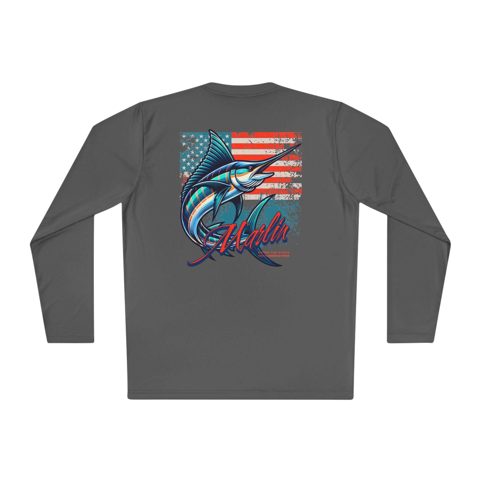 Patriotic Fishing Long Sleeve Tee - Unisex Tee for Outdoor Adventures, Fishing Gear, Vacation Wear, Independence Day Gift, Casual Comfort - Get Tight Gear