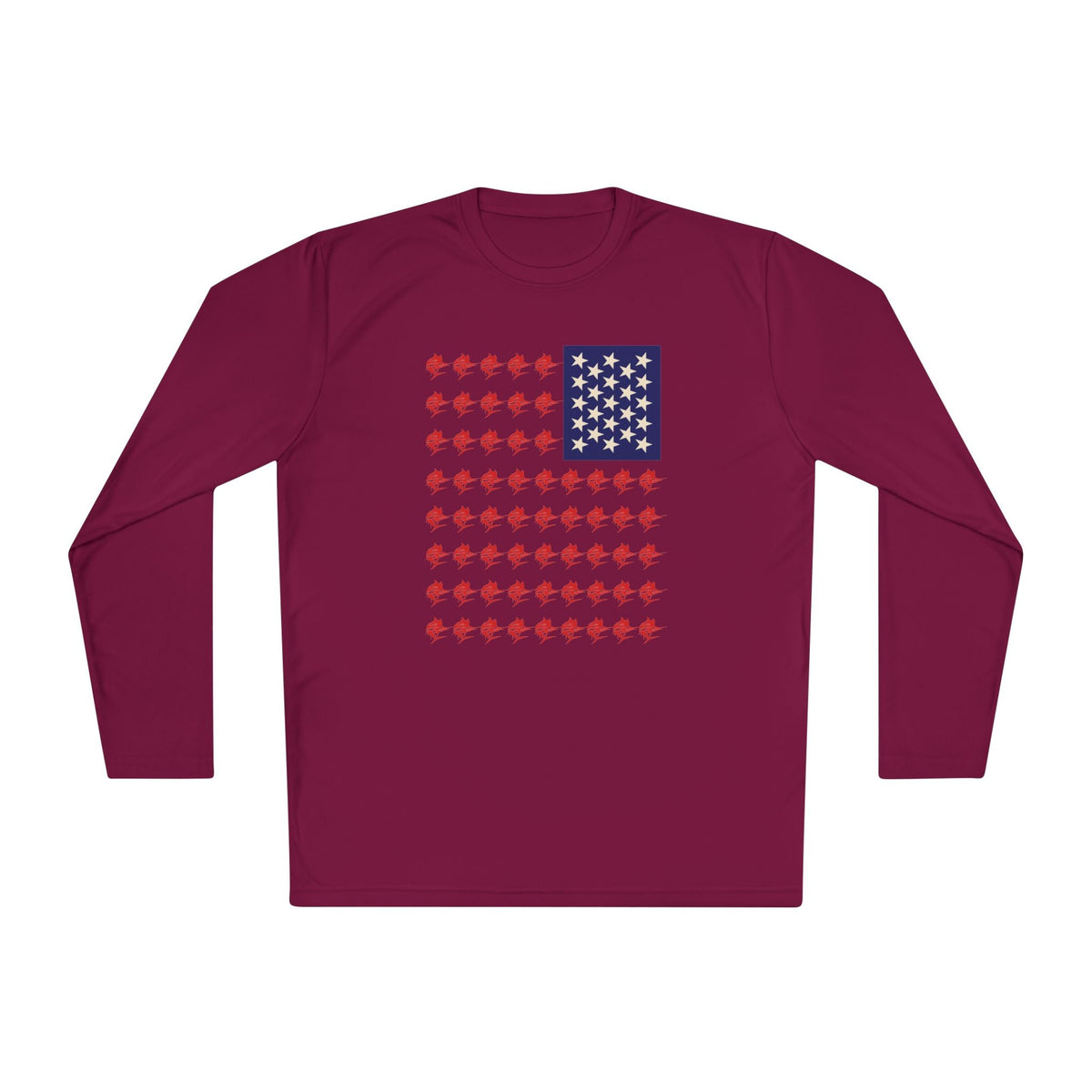 Patriotic Fishing Long Sleeve Tee - Unisex Tee for Outdoor Adventures, Fishing Gear, Vacation Wear, Independence Day Gift, Casual Comfort - Get Tight Gear