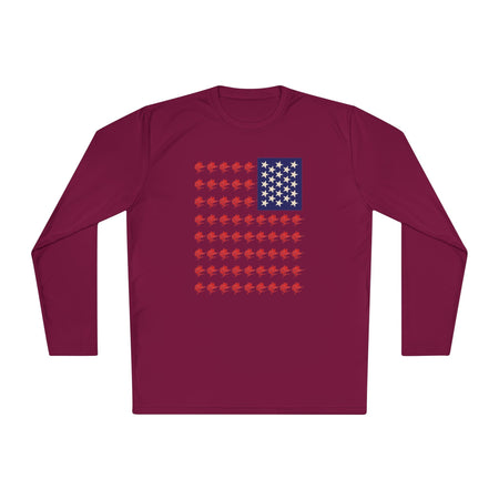 Patriotic Fishing Long Sleeve Tee - Unisex Tee for Outdoor Adventures, Fishing Gear, Vacation Wear, Independence Day Gift, Casual Comfort - Get Tight Gear