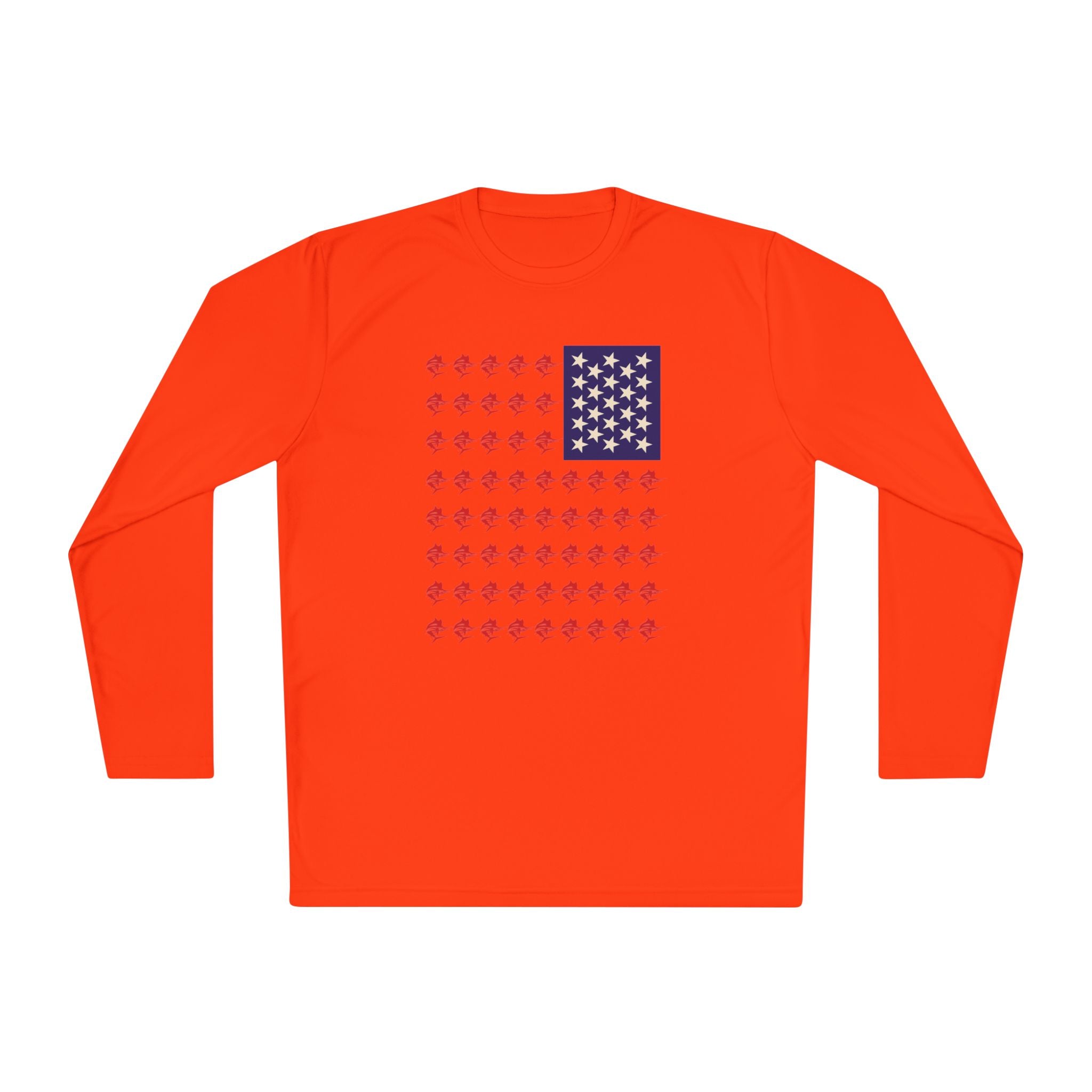 Patriotic Fishing Long Sleeve Tee - Unisex Tee for Outdoor Adventures, Fishing Gear, Vacation Wear, Independence Day Gift, Casual Comfort - Get Tight Gear