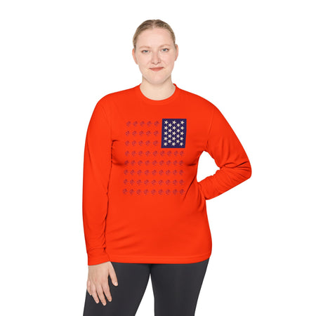 Patriotic Fishing Long Sleeve Tee - Unisex Tee for Outdoor Adventures, Fishing Gear, Vacation Wear, Independence Day Gift, Casual Comfort - Get Tight Gear