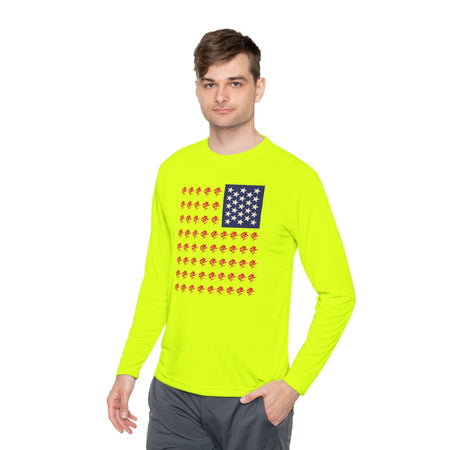 Patriotic Fishing Long Sleeve Tee - Unisex Tee for Outdoor Adventures, Fishing Gear, Vacation Wear, Independence Day Gift, Casual Comfort - Get Tight Gear