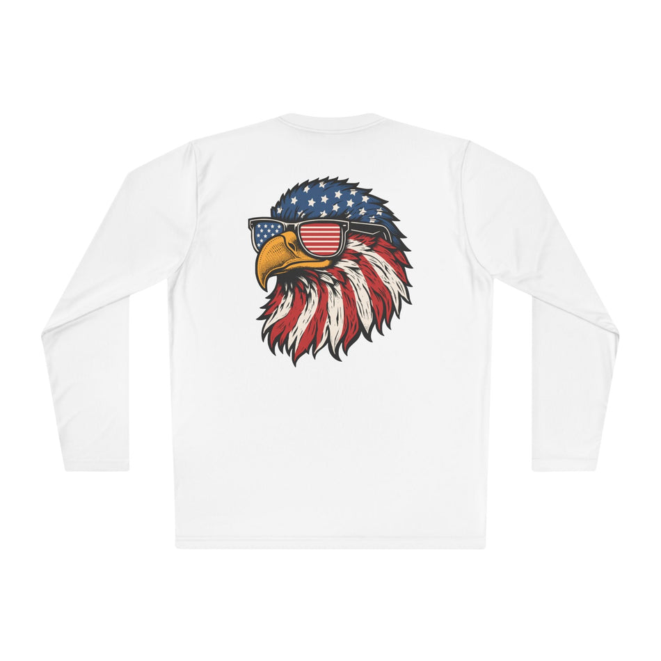 Patriotic Fishing Long Sleeve Tee - Unisex Tee for Outdoor Adventures, Fishing Gear, Vacation Wear, Independence Day Gift, Casual Comfort - Get Tight Gear