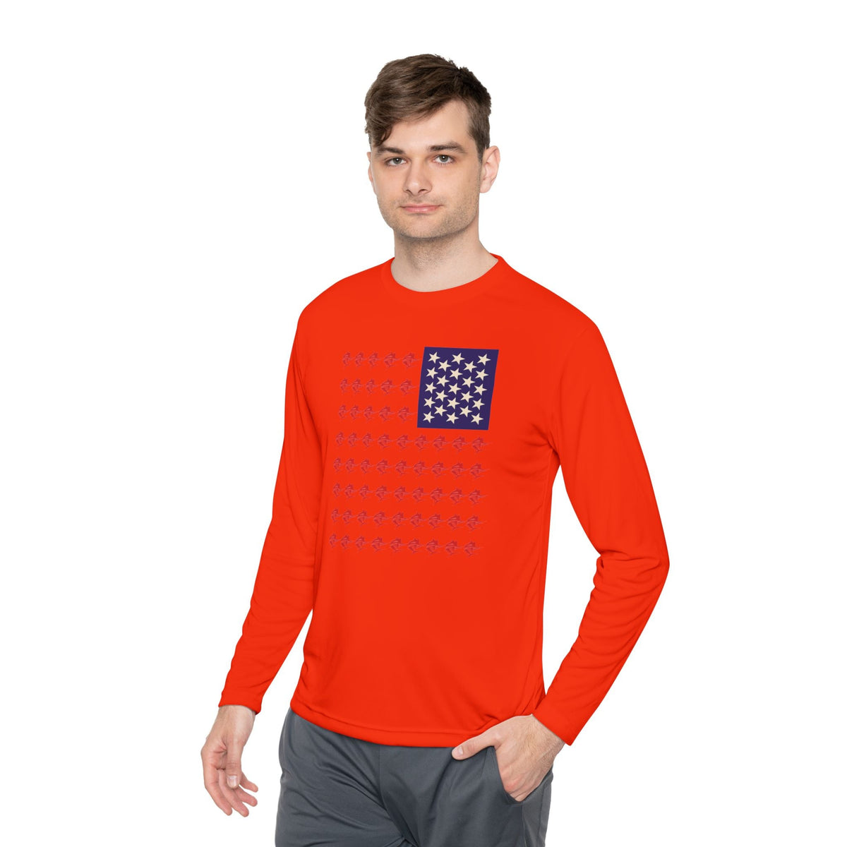 Patriotic Fishing Long Sleeve Tee - Unisex Tee for Outdoor Adventures, Fishing Gear, Vacation Wear, Independence Day Gift, Casual Comfort - Get Tight Gear
