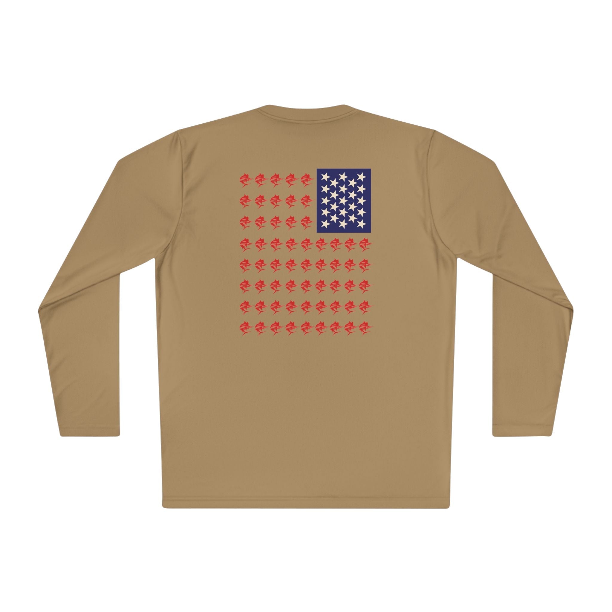 Patriotic Fishing Long Sleeve Tee - Unisex Tee for Outdoor Adventures, Fishing Gear, Vacation Wear, Independence Day Gift, Casual Comfort - Get Tight Gear