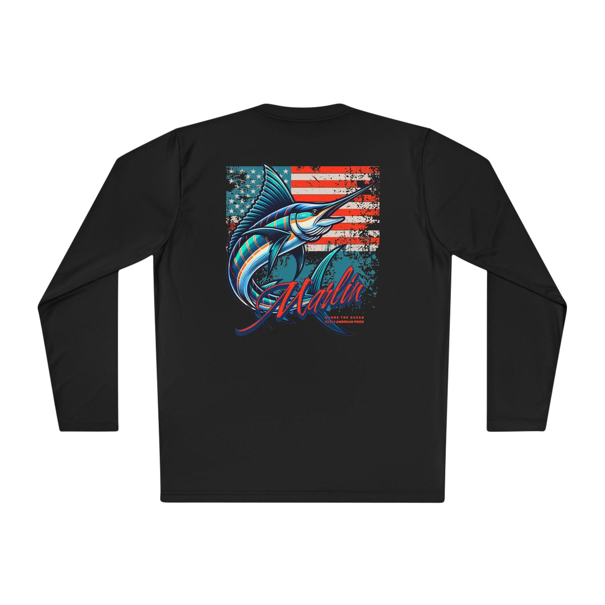 Patriotic Fishing Long Sleeve Tee - Unisex Tee for Outdoor Adventures, Fishing Gear, Vacation Wear, Independence Day Gift, Casual Comfort - Get Tight Gear