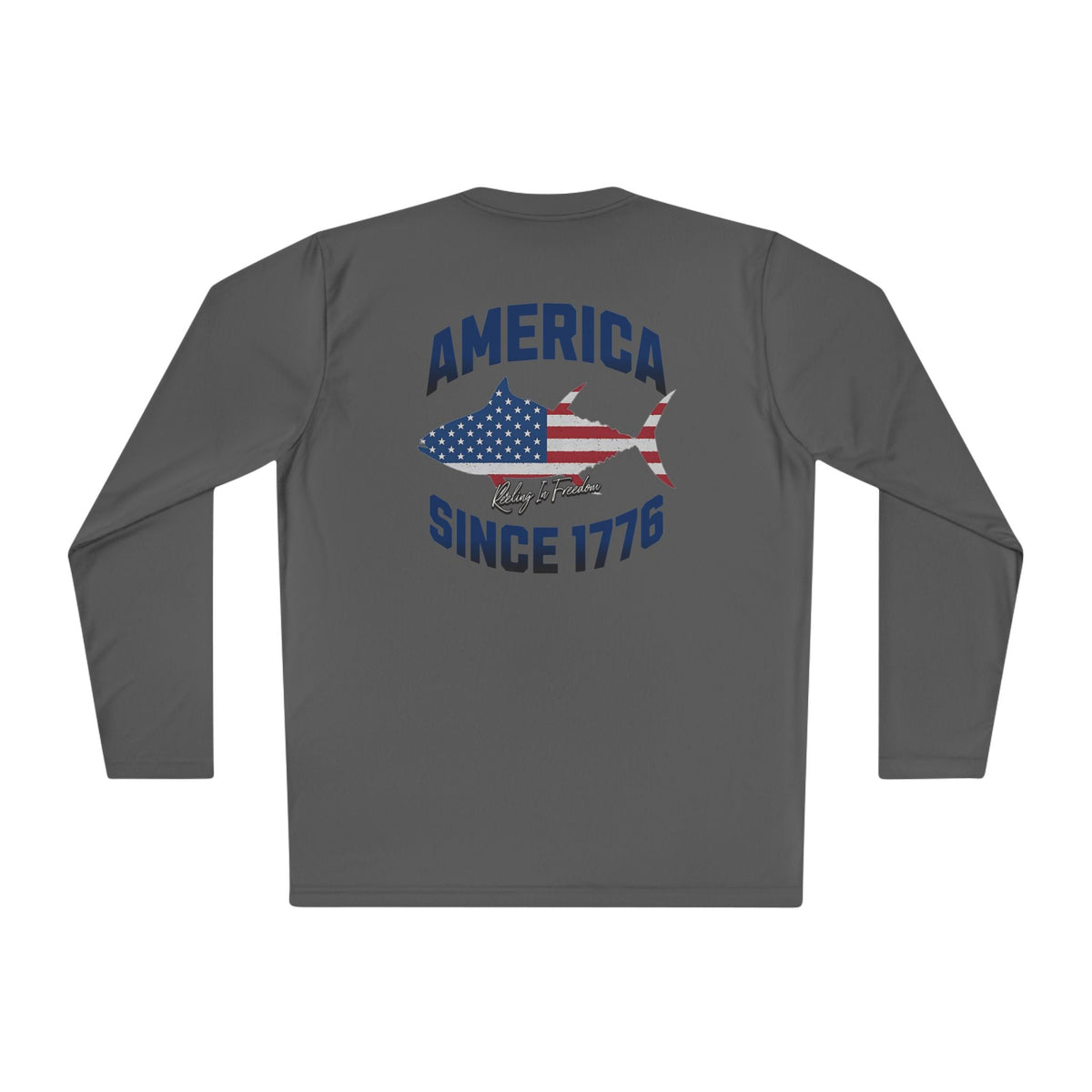 Patriotic Fishing Long Sleeve Tee - Unisex Tee for Outdoor Adventures, Fishing Gear, Vacation Wear, Independence Day Gift, Casual Comfort - Get Tight Gear
