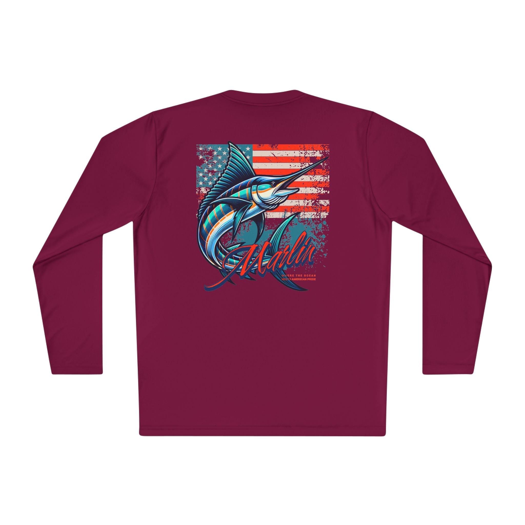 Patriotic Fishing Long Sleeve Tee - Unisex Tee for Outdoor Adventures, Fishing Gear, Vacation Wear, Independence Day Gift, Casual Comfort - Get Tight Gear