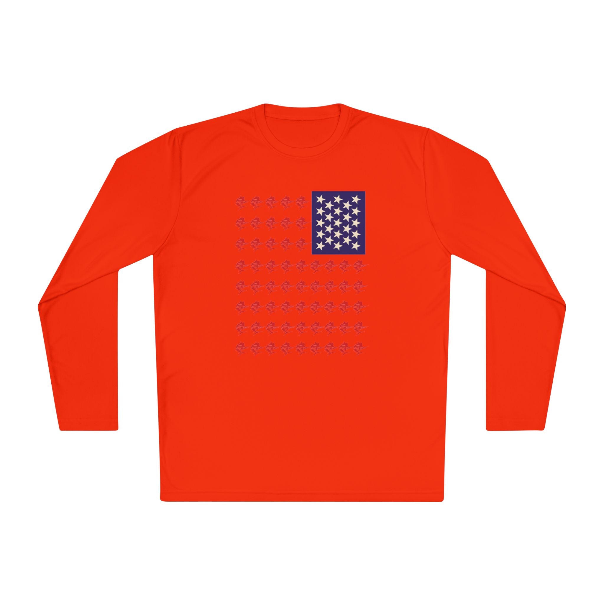 Patriotic Fishing Long Sleeve Tee - Unisex Tee for Outdoor Adventures, Fishing Gear, Vacation Wear, Independence Day Gift, Casual Comfort - Get Tight Gear