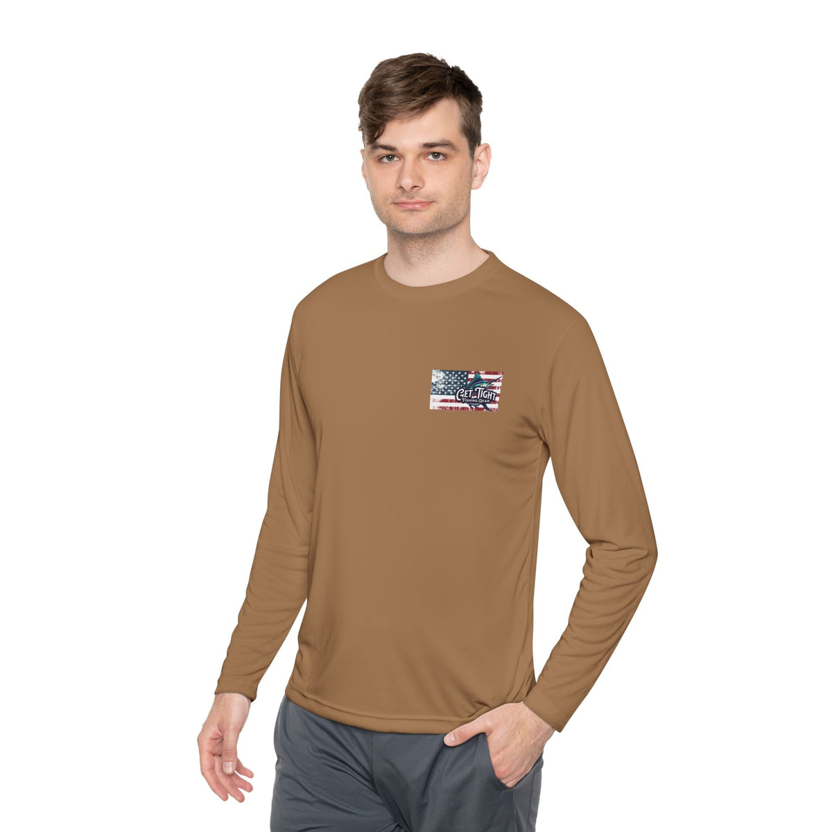 Patriotic Fishing Long Sleeve Tee - Unisex Tee for Outdoor Adventures, Fishing Gear, Vacation Wear, Independence Day Gift, Casual Comfort - Get Tight Gear