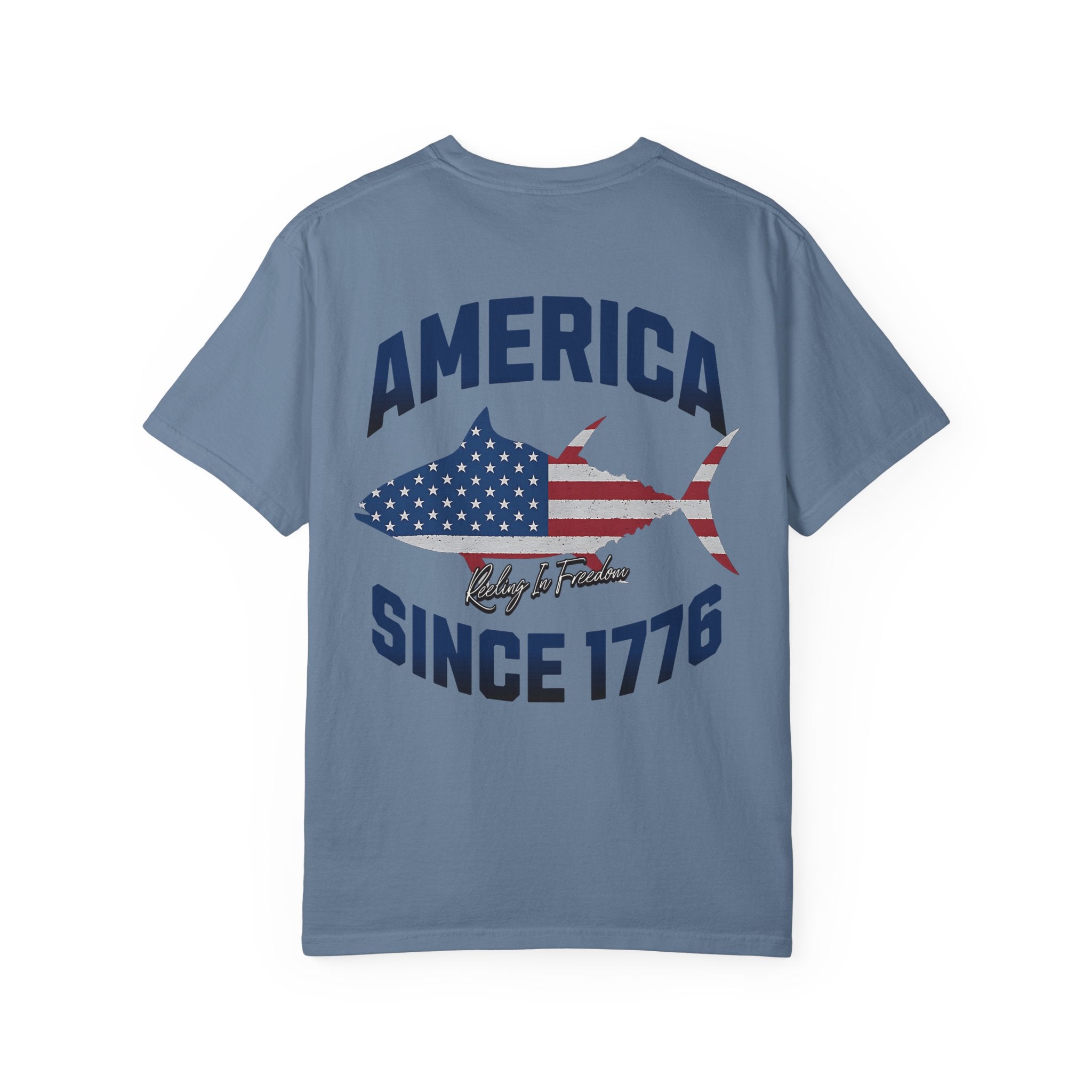 Patriotic Graphic Tee | Unisex T-Shirt for Independence Day, BBQs, Casual Outings, Fisherman Gift, Fourth of July Celebration - Get Tight Gear