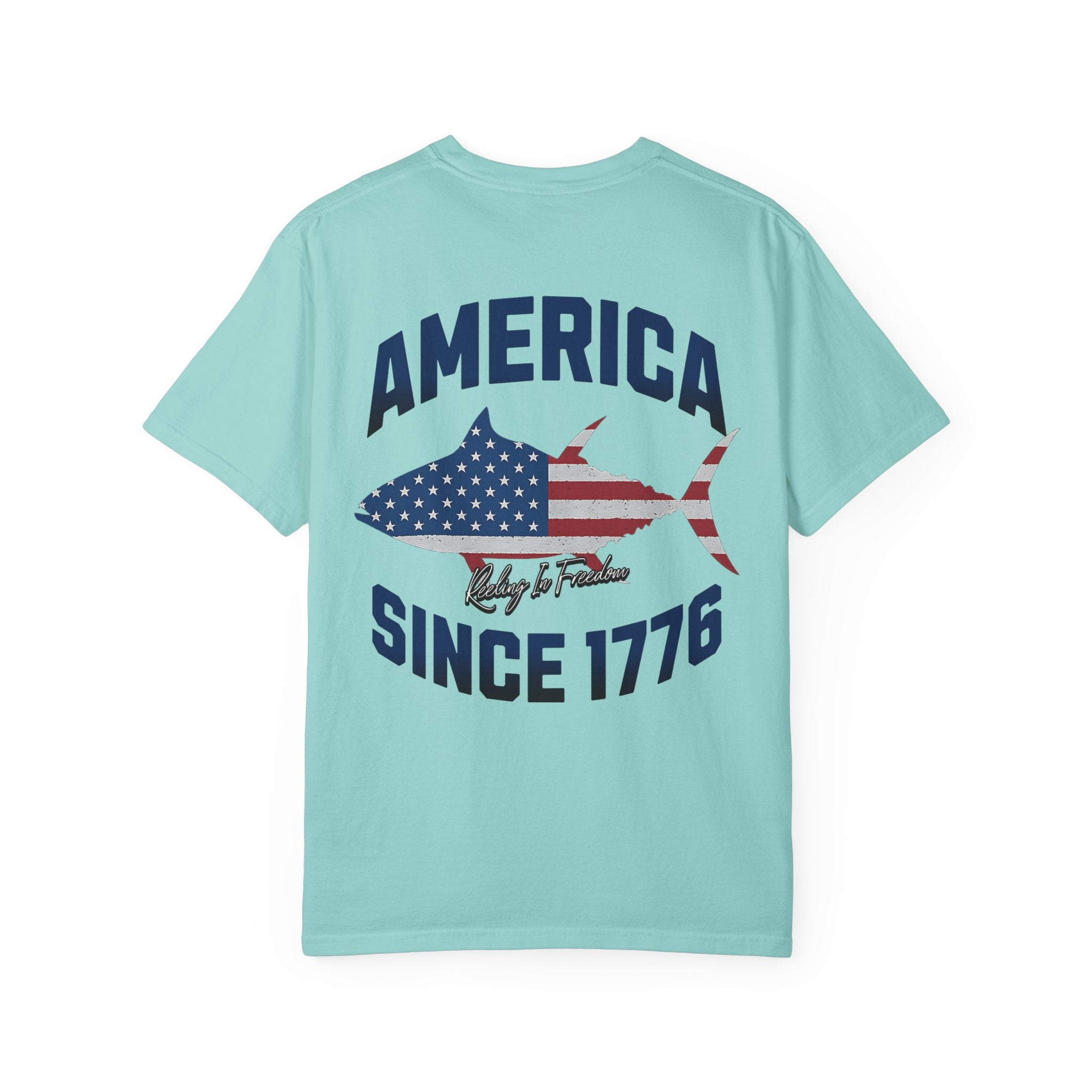 Patriotic Graphic Tee | Unisex T-Shirt for Independence Day, BBQs, Casual Outings, Fisherman Gift, Fourth of July Celebration - Get Tight Gear