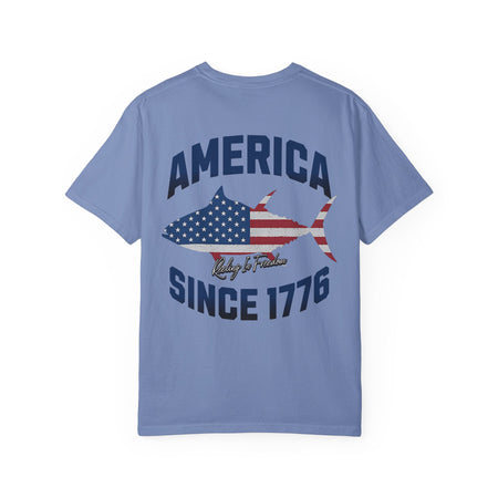 Patriotic Graphic Tee | Unisex T-Shirt for Independence Day, BBQs, Casual Outings, Fisherman Gift, Fourth of July Celebration - Get Tight Gear