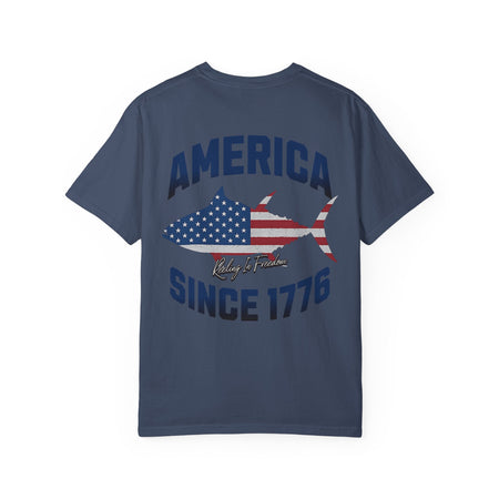 Patriotic Graphic Tee | Unisex T-Shirt for Independence Day, BBQs, Casual Outings, Fisherman Gift, Fourth of July Celebration - Get Tight Gear