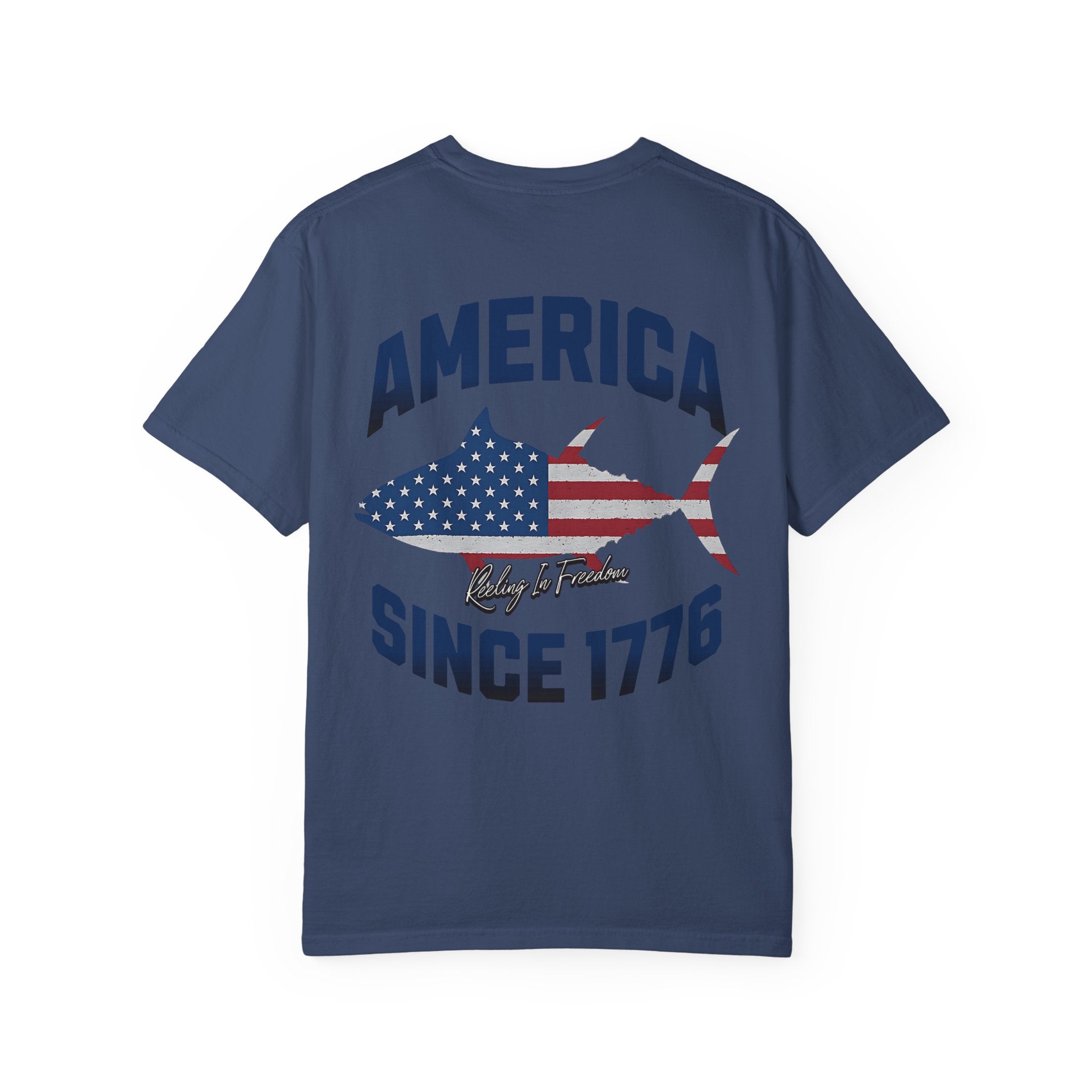 Patriotic Graphic Tee | Unisex T-Shirt for Independence Day, BBQs, Casual Outings, Fisherman Gift, Fourth of July Celebration - Get Tight Gear