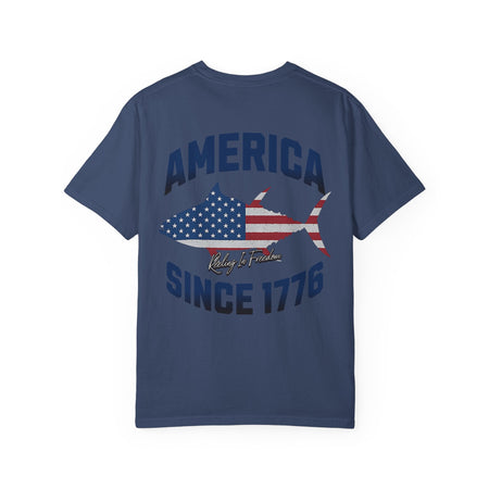 Patriotic Graphic Tee | Unisex T-Shirt for Independence Day, BBQs, Casual Outings, Fisherman Gift, Fourth of July Celebration - Get Tight Gear