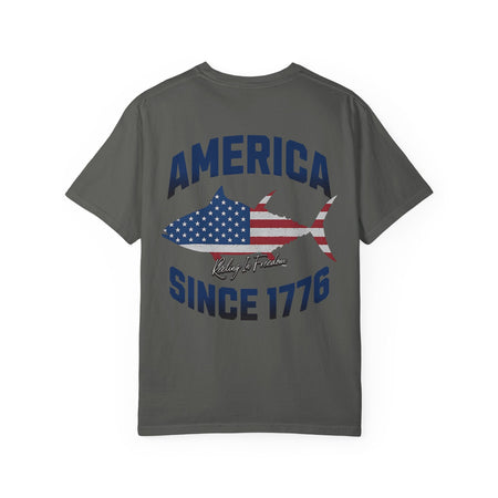 Patriotic Graphic Tee | Unisex T-Shirt for Independence Day, BBQs, Casual Outings, Fisherman Gift, Fourth of July Celebration - Get Tight Gear