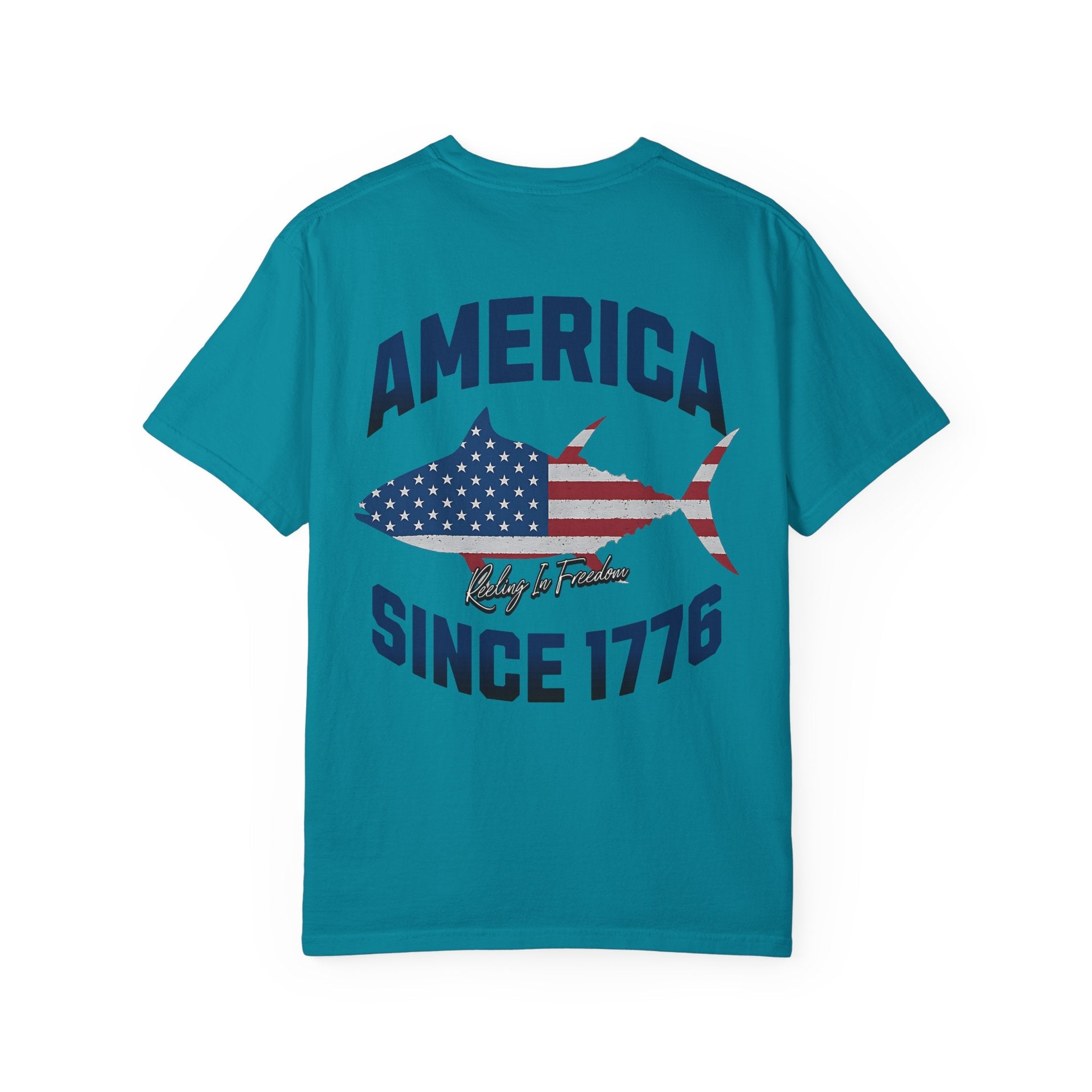 Patriotic Graphic Tee | Unisex T-Shirt for Independence Day, BBQs, Casual Outings, Fisherman Gift, Fourth of July Celebration - Get Tight Gear