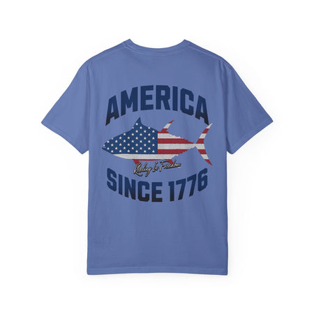 Patriotic Graphic Tee | Unisex T-Shirt for Independence Day, BBQs, Casual Outings, Fisherman Gift, Fourth of July Celebration - Get Tight Gear