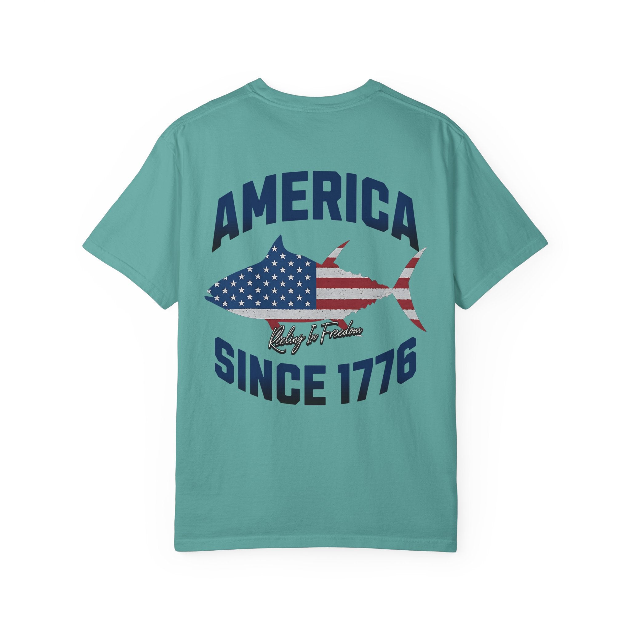 Patriotic Graphic Tee | Unisex T-Shirt for Independence Day, BBQs, Casual Outings, Fisherman Gift, Fourth of July Celebration - Get Tight Gear