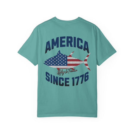 Patriotic Graphic Tee | Unisex T-Shirt for Independence Day, BBQs, Casual Outings, Fisherman Gift, Fourth of July Celebration - Get Tight Gear