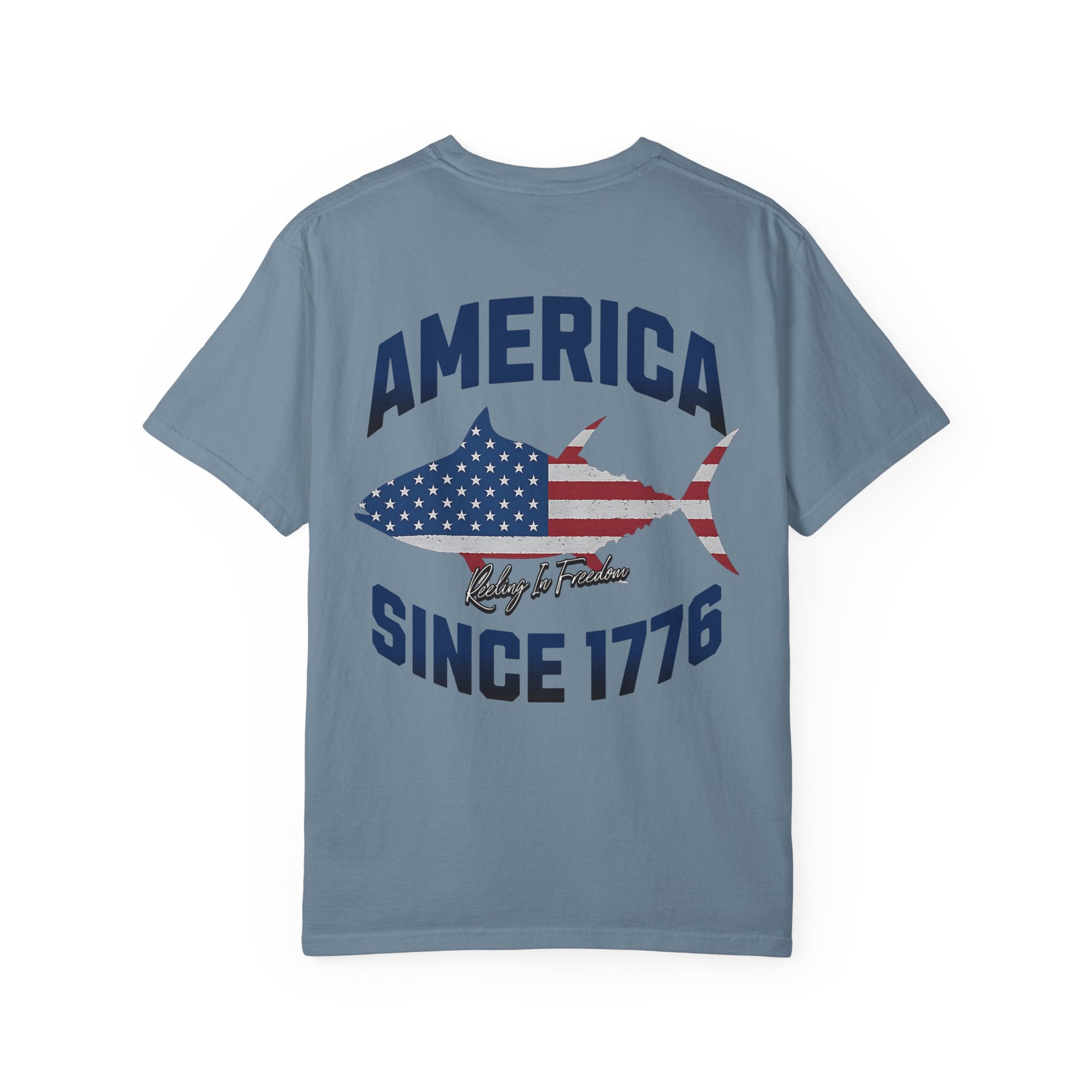 Patriotic Graphic Tee | Unisex T-Shirt for Independence Day, BBQs, Casual Outings, Fisherman Gift, Fourth of July Celebration - Get Tight Gear