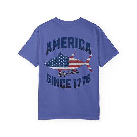 Patriotic Graphic Tee | Unisex T-Shirt for Independence Day, BBQs, Casual Outings, Fisherman Gift, Fourth of July Celebration - Get Tight Gear