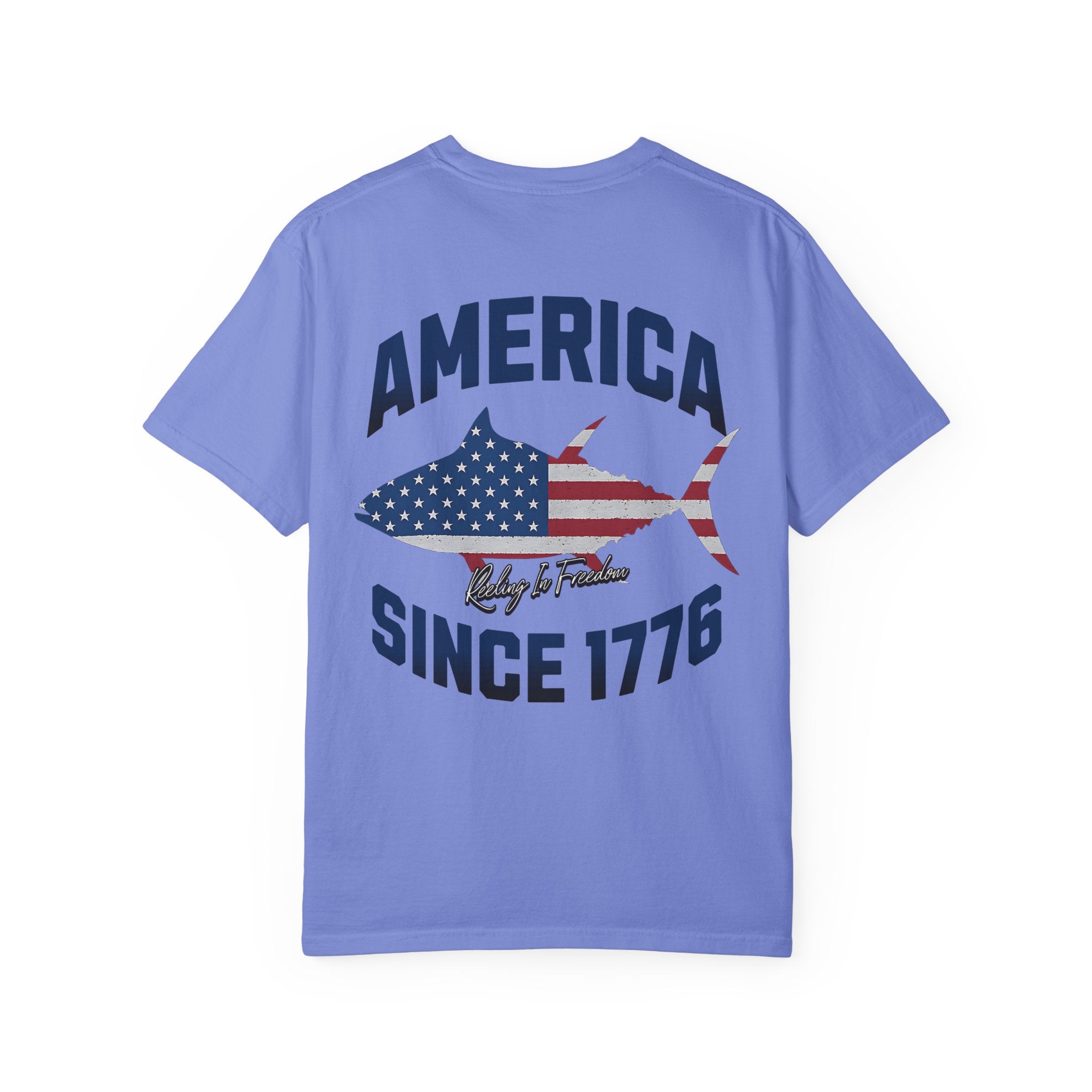 Patriotic Graphic Tee | Unisex T-Shirt for Independence Day, BBQs, Casual Outings, Fisherman Gift, Fourth of July Celebration - Get Tight Gear