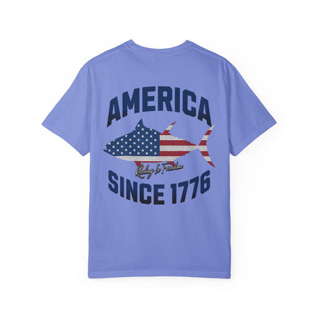 Patriotic Graphic Tee | Unisex T-Shirt for Independence Day, BBQs, Casual Outings, Fisherman Gift, Fourth of July Celebration - Get Tight Gear