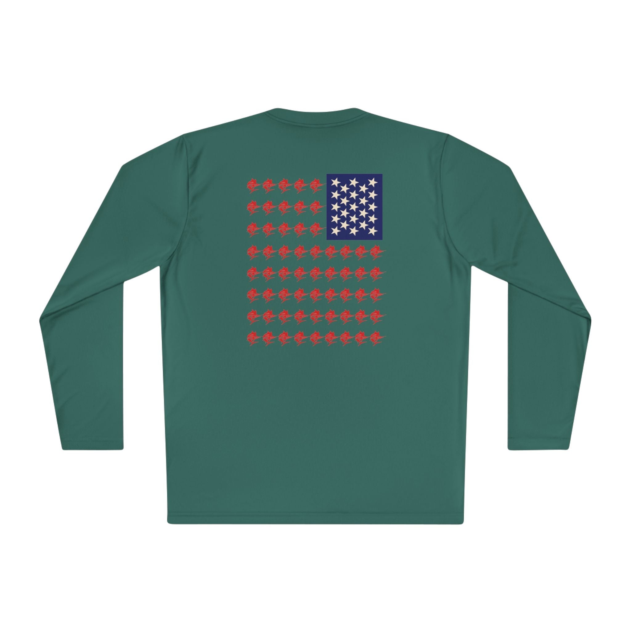 Patriotic Long Sleeve Fishing Shirt, 4th of July, fireworks, fishing - Get Tight Gear