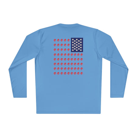 Patriotic Long Sleeve Fishing Shirt, 4th of July, fireworks, fishing - Get Tight Gear