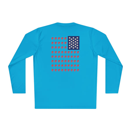 Patriotic Long Sleeve Fishing Shirt, 4th of July, fireworks, fishing - Get Tight Gear