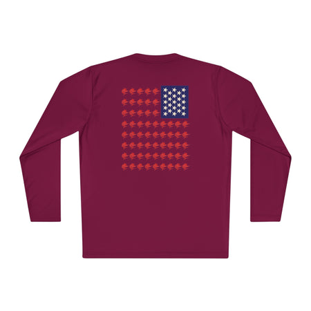 Patriotic Long Sleeve Fishing Shirt, 4th of July, fireworks, fishing - Get Tight Gear