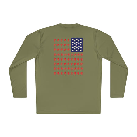 Patriotic Long Sleeve Fishing Shirt, 4th of July, fireworks, fishing - Get Tight Gear
