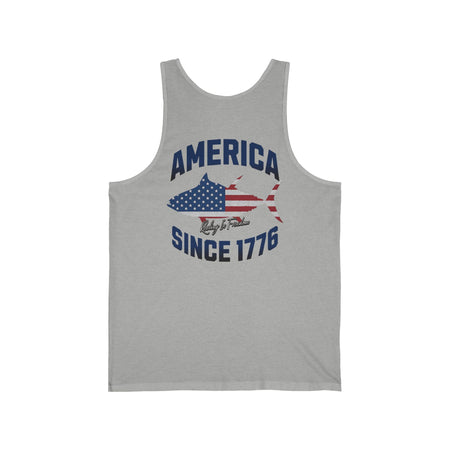 Patriotic Unisex Jersey Tank - America Since 1776, Summer Apparel, 4th of July Shirt, Beach Party Top, USA Pride Wear - Get Tight Gear