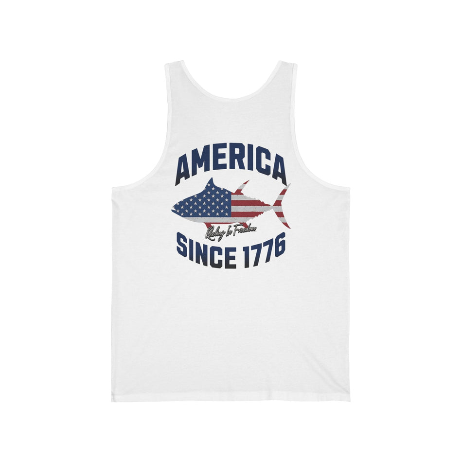 Patriotic Unisex Jersey Tank - America Since 1776, Summer Apparel, 4th of July Shirt, Beach Party Top, USA Pride Wear - Get Tight Gear
