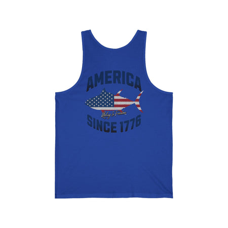Patriotic Unisex Jersey Tank - America Since 1776, Summer Apparel, 4th of July Shirt, Beach Party Top, USA Pride Wear - Get Tight Gear
