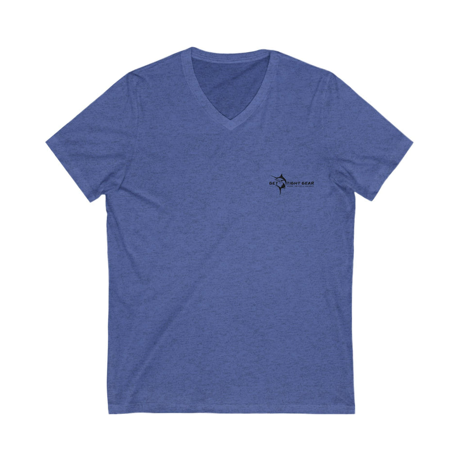 Patriotic V - Neck Tee for Independence Day, USA Freedom T-Shirt, Summer BBQ Apparel, 4th of July Wear, Casual Freedom Shirt - Get Tight Gear