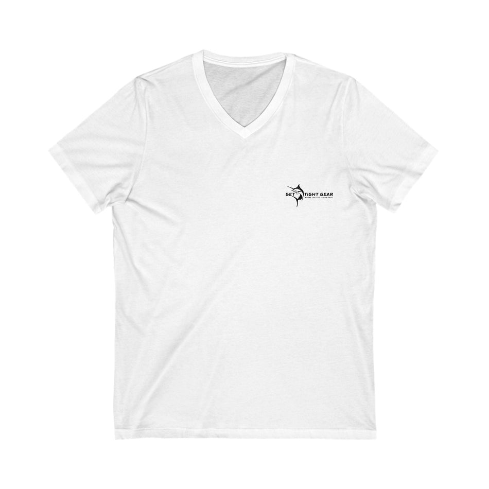 Patriotic V - Neck Tee for Independence Day, USA Freedom T-Shirt, Summer BBQ Apparel, 4th of July Wear, Casual Freedom Shirt - Get Tight Gear