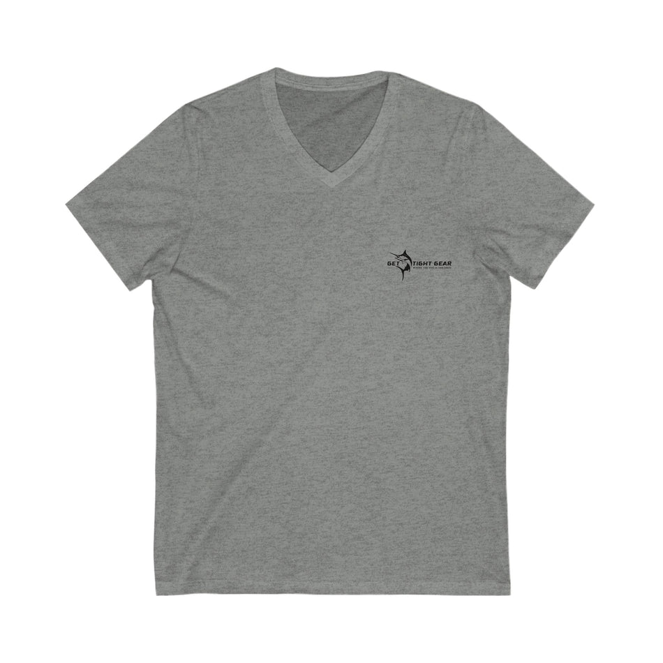 Patriotic V - Neck Tee for Independence Day, USA Freedom T-Shirt, Summer BBQ Apparel, 4th of July Wear, Casual Freedom Shirt - Get Tight Gear