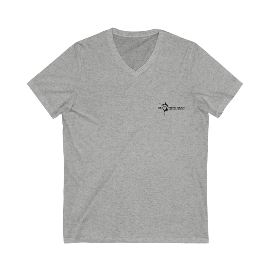 Patriotic V - Neck Tee for Independence Day, USA Freedom T-Shirt, Summer BBQ Apparel, 4th of July Wear, Casual Freedom Shirt - Get Tight Gear